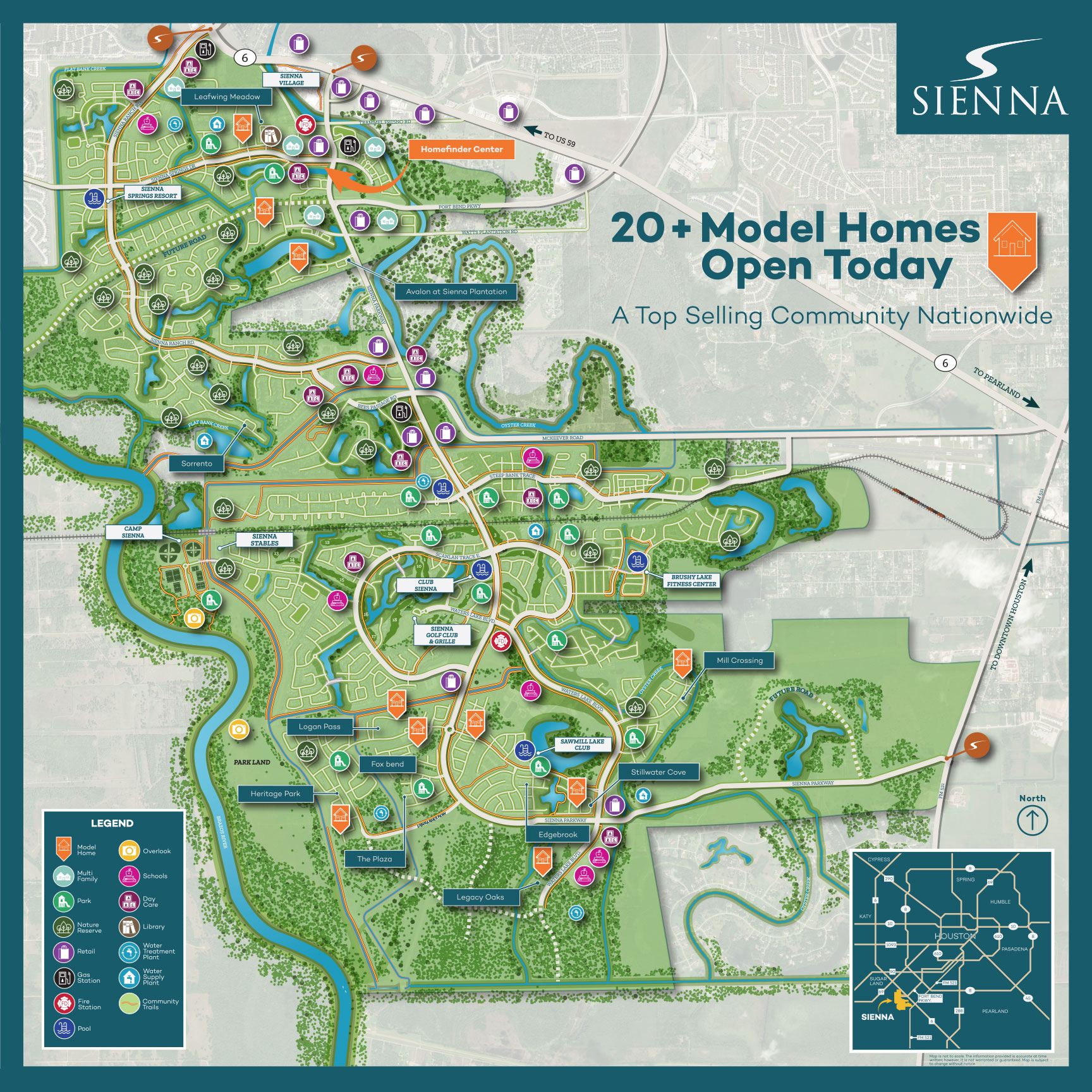 2019 Sienna Model Home Community Map 